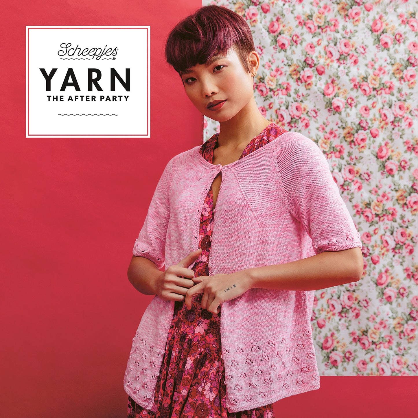 Rose Bud Cardigan Knitting Pattern