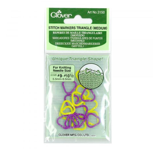 Clover Stitch Markers Triangle - MED