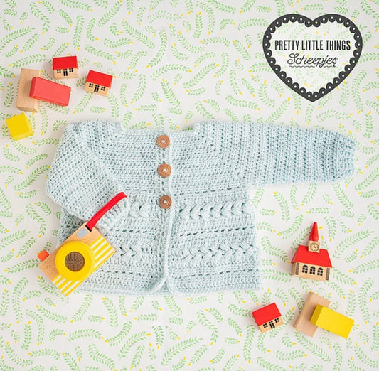 Puff Stitch Baby Cardigan | Crochet Kit
