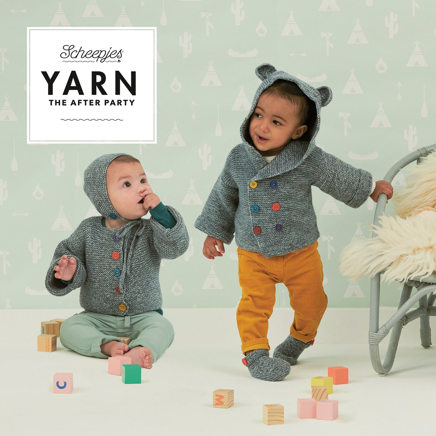 Playday Booties and Bonnet Knitting Pattern