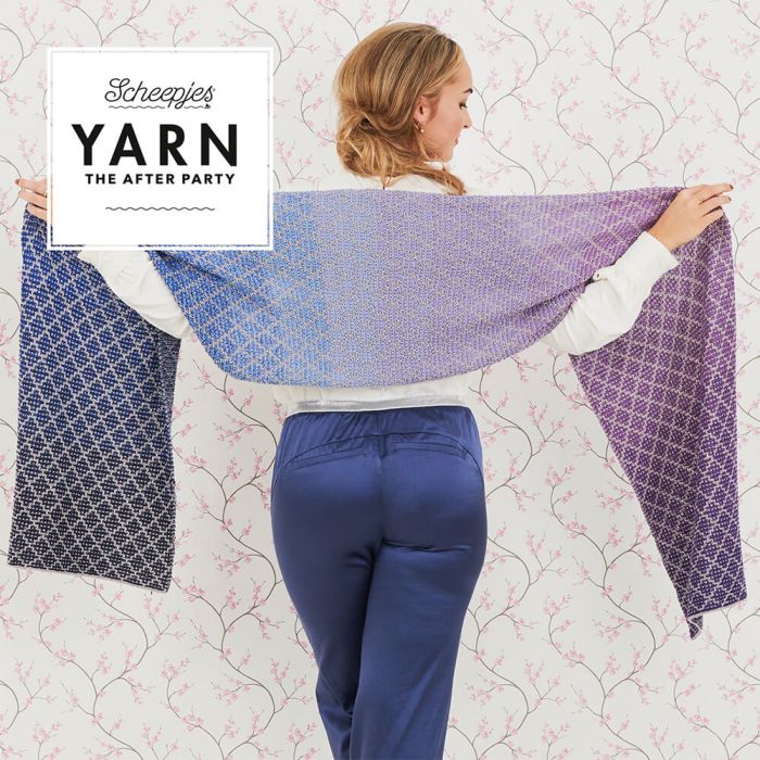 Lavender Trellis Wrap Knitting Pattern