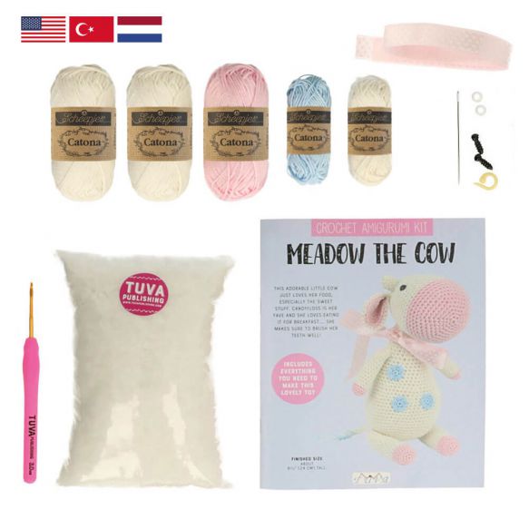 DIY Crochet Kit - Meadow the Cow - Clearance 30% off
