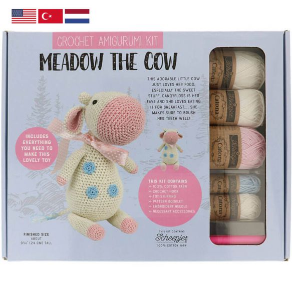 DIY Crochet Kit - Meadow the Cow - Clearance 30% off