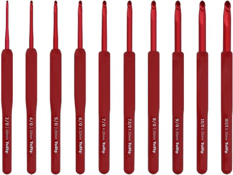 Tulip Etimo Red Crochet Hooks