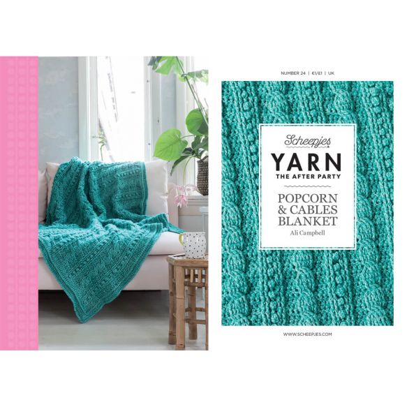 Popcorn Cables Blanket Crochet Pattern