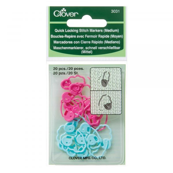 Clover Quick Locking Stitch Markers Medium