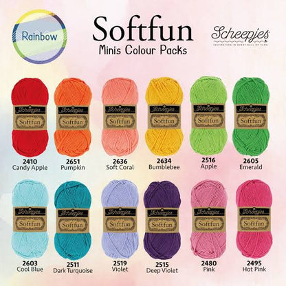 Scheepjes Softfun Colour Pack | Rainbow Colourway