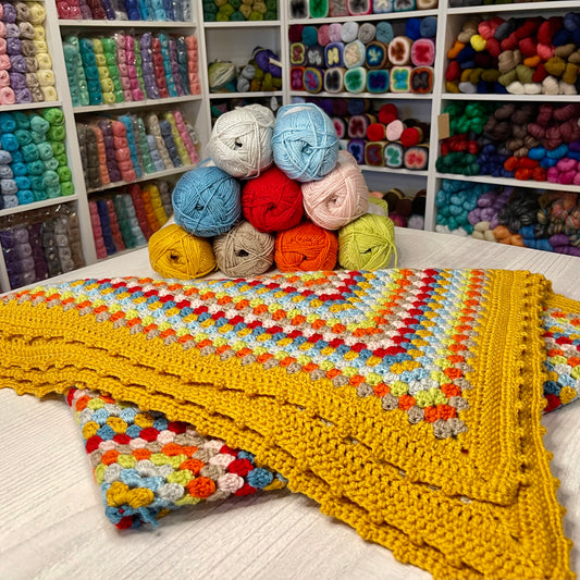 Mustard Granny Blanket | Yarn Pack