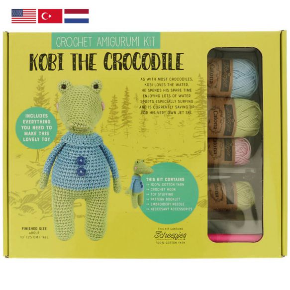DIY Crochet Kit - Kobi the Crocodile
