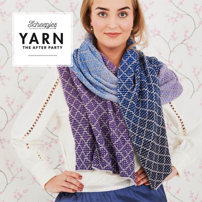 Lavender Trellis Wrap Knitting Pattern