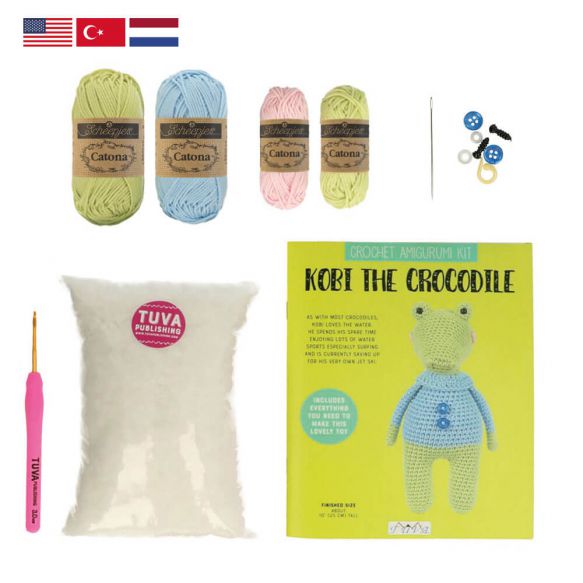 DIY Crochet Kit - Kobi the Crocodile