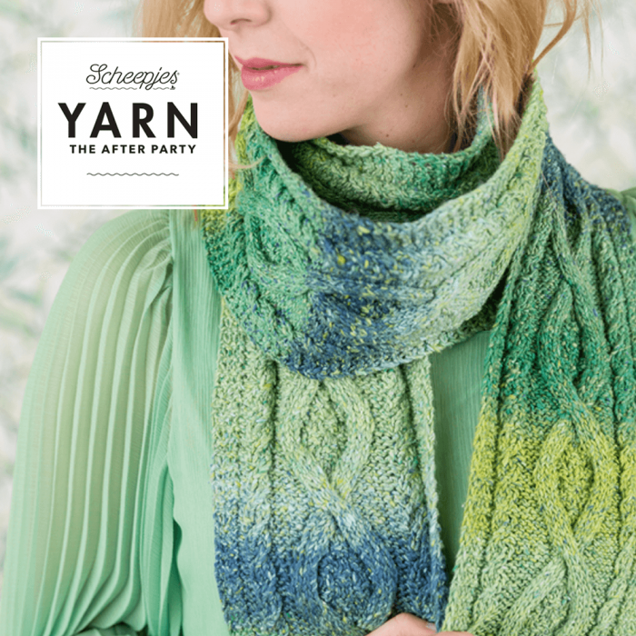 Mossy Cabled Scarf Knitting Pattern